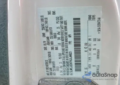 2019 Lincoln Mkc Select z USA, uszkodzony, nr VIN 5LMCJ2D97KUL44623